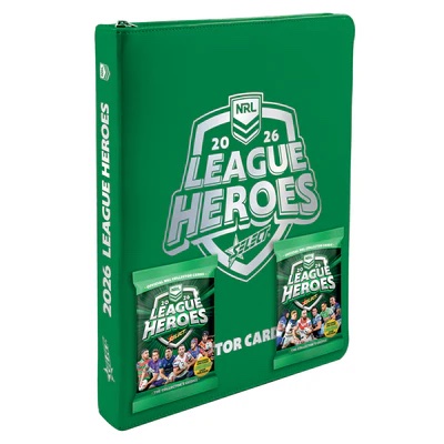 2026 NRL League Heroes Vinyl Album + 2 Packs Cards - PRE ORDER - SHIPPING FROM APPROXIMATELY 26th FEBRUARY