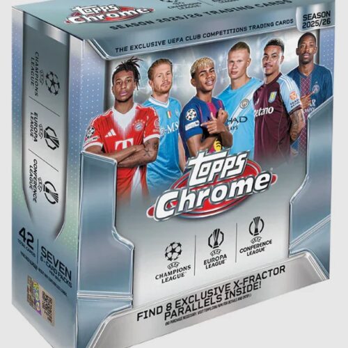 2025-26 Topps Chrome UEFA Club Competitions Soccer Mega Box