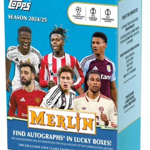 2024-25 Topps UEFA Club Competitions Merlin Chrome Soccer Blaster Value Box