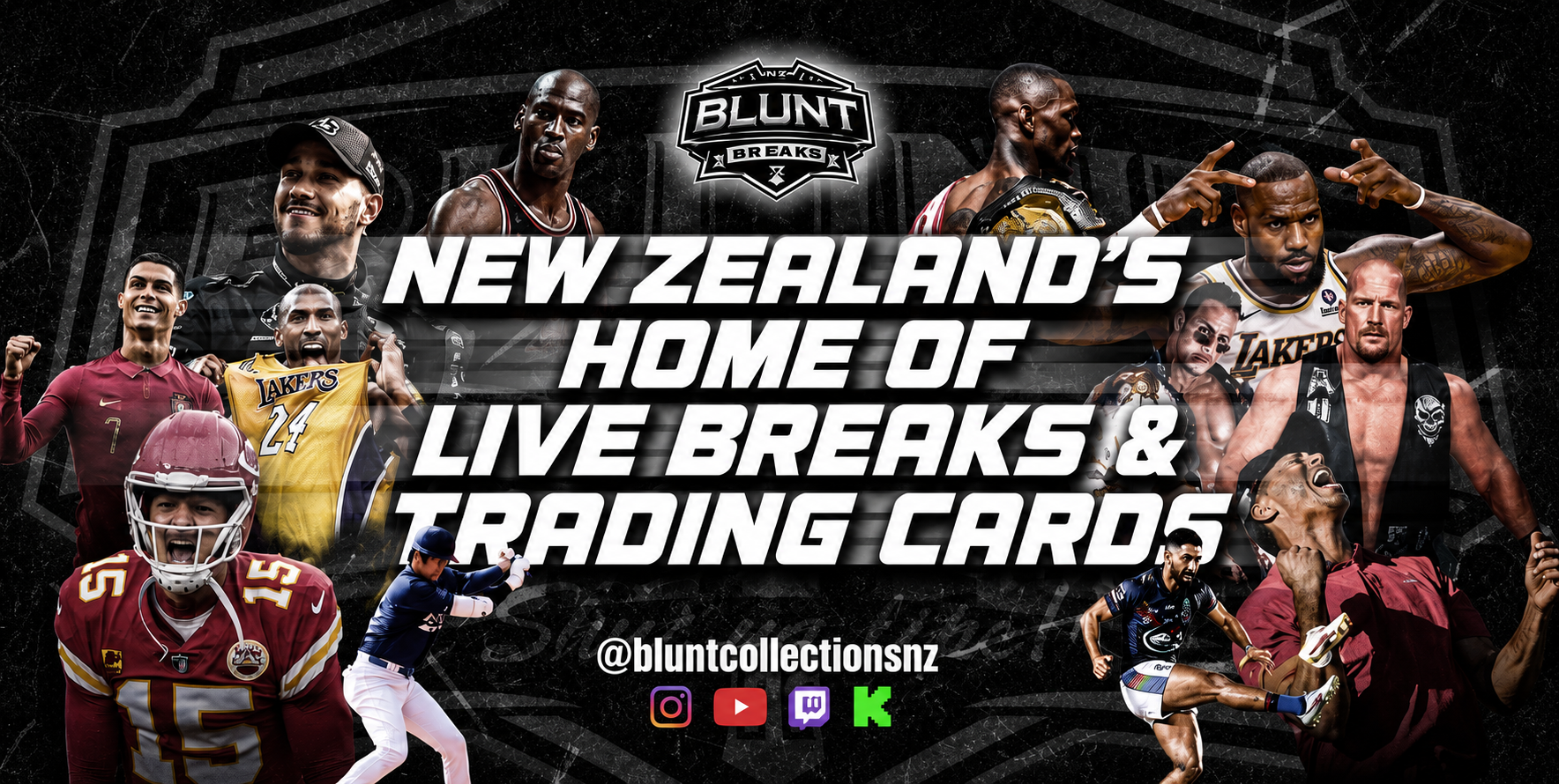 Blunt Collections New Zealand live breaks and trading cards